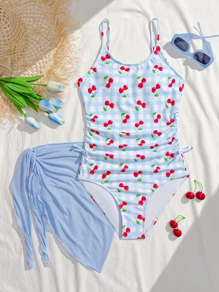 Swim Cover Up Mesh - One Piece Girls Kids Swimsuit 2026