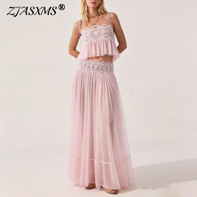 Summer Alt Clothing - Women Lace Spaghetti Strap Crop Top
