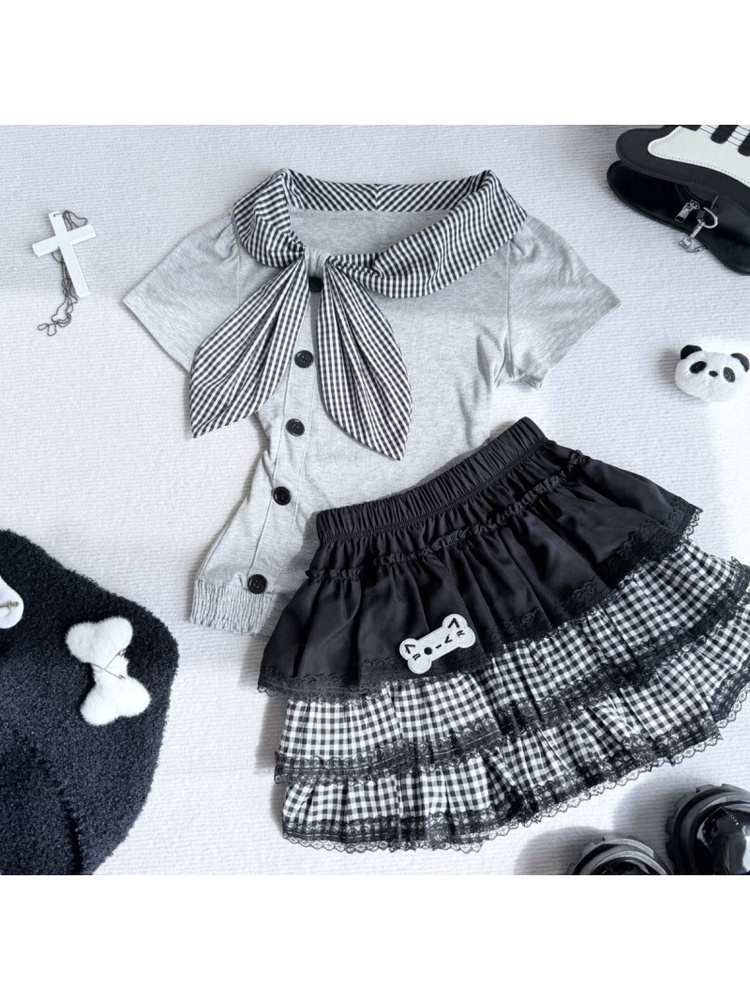Summer Clothing Old Navy - Japanese College Style Cake Skirt Short