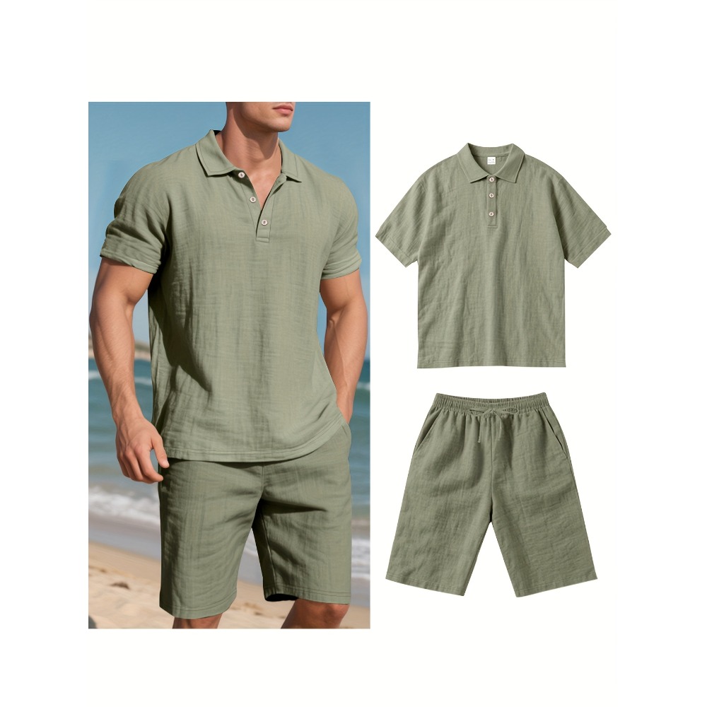 Summer Men Suit Fashion Linen  - Summer Clothing Men Linen review and price