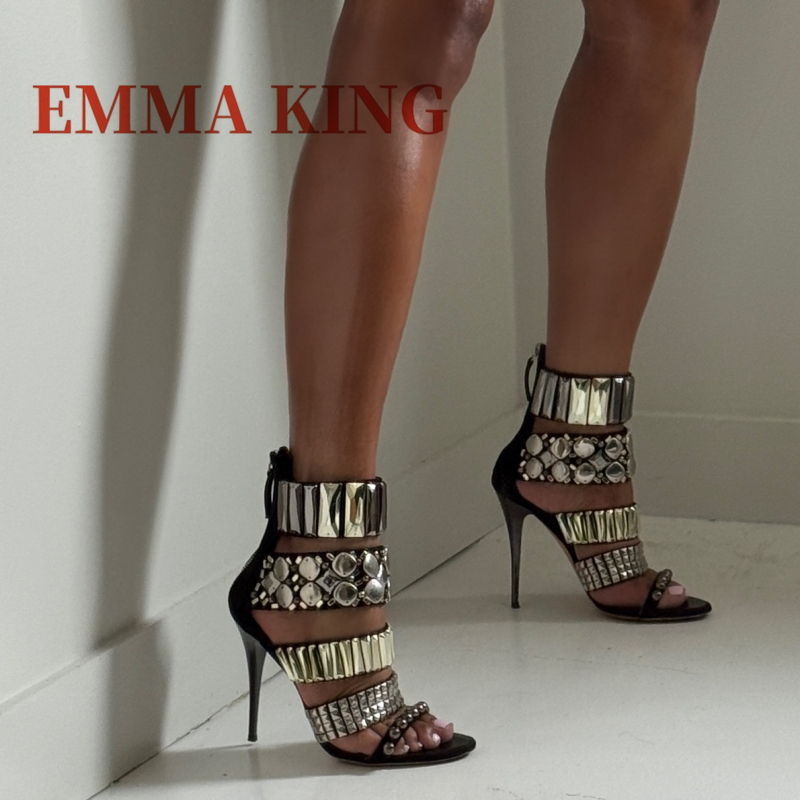 Black Embellished Ankle Strap  - Summer Closet review and price