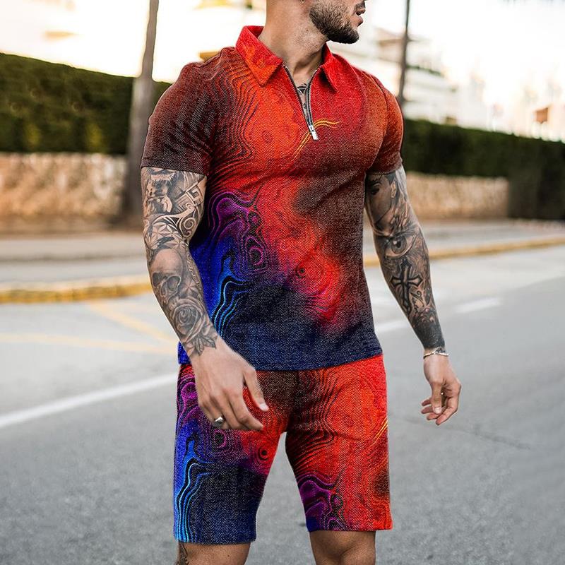 Summer Zipper Polo Shirt Suit  - Summer Clothing For A Beach review and price