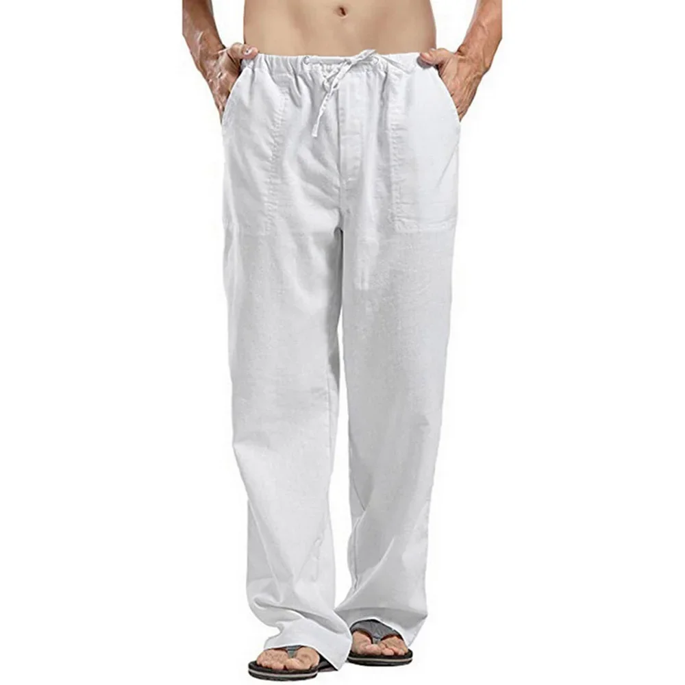 Men's Casual Pants Cotton Line - Summer Clothing Men Linen review and price