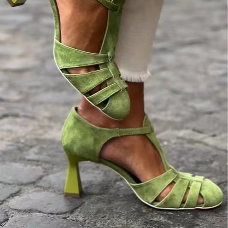Women's Green Suede Kitten Hee - Summer Closet review and price