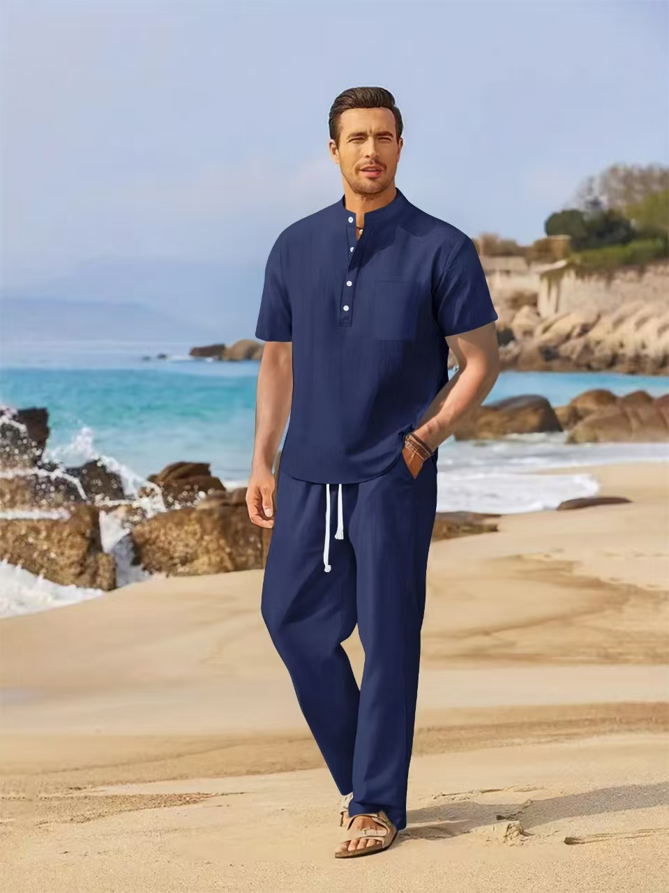Summer men's cotton and linen  - Summer Clothing Men Linen review and price