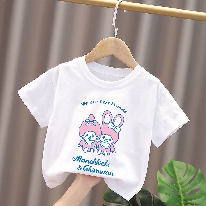 Monchhichi Kids T-shirts Anime - Summer Clothing Kids Boys review and price