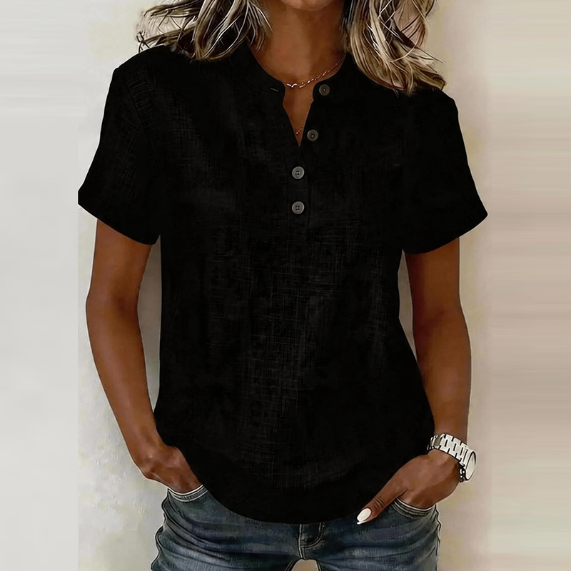 Summer Short Sleeve Basic Blou - Summer Clothing Men Linen review and price