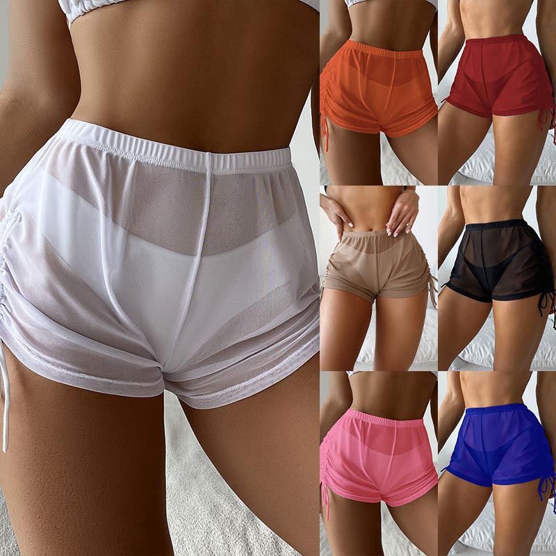 Transparent Sexy Beach Shorts  - Swim Cover Up Mesh review and price