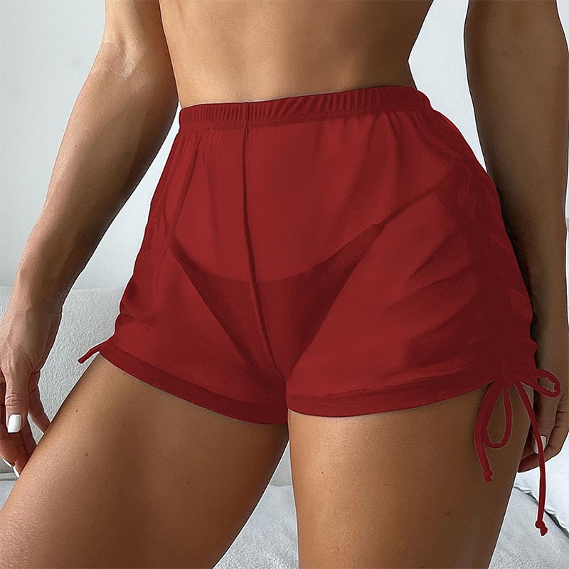Transparent Sexy Beach Shorts  - Swim Cover Up Mesh review and price