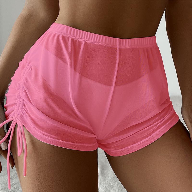 Transparent Sexy Beach Shorts  - Swim Cover Up Mesh review and price