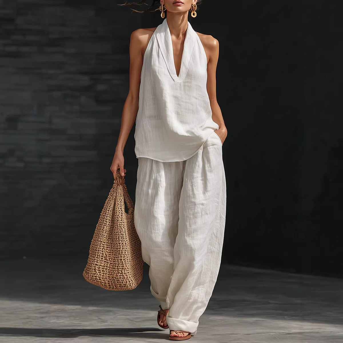 Summer Retro Solid Cotton Line - Summer Clothing Men Linen review and price