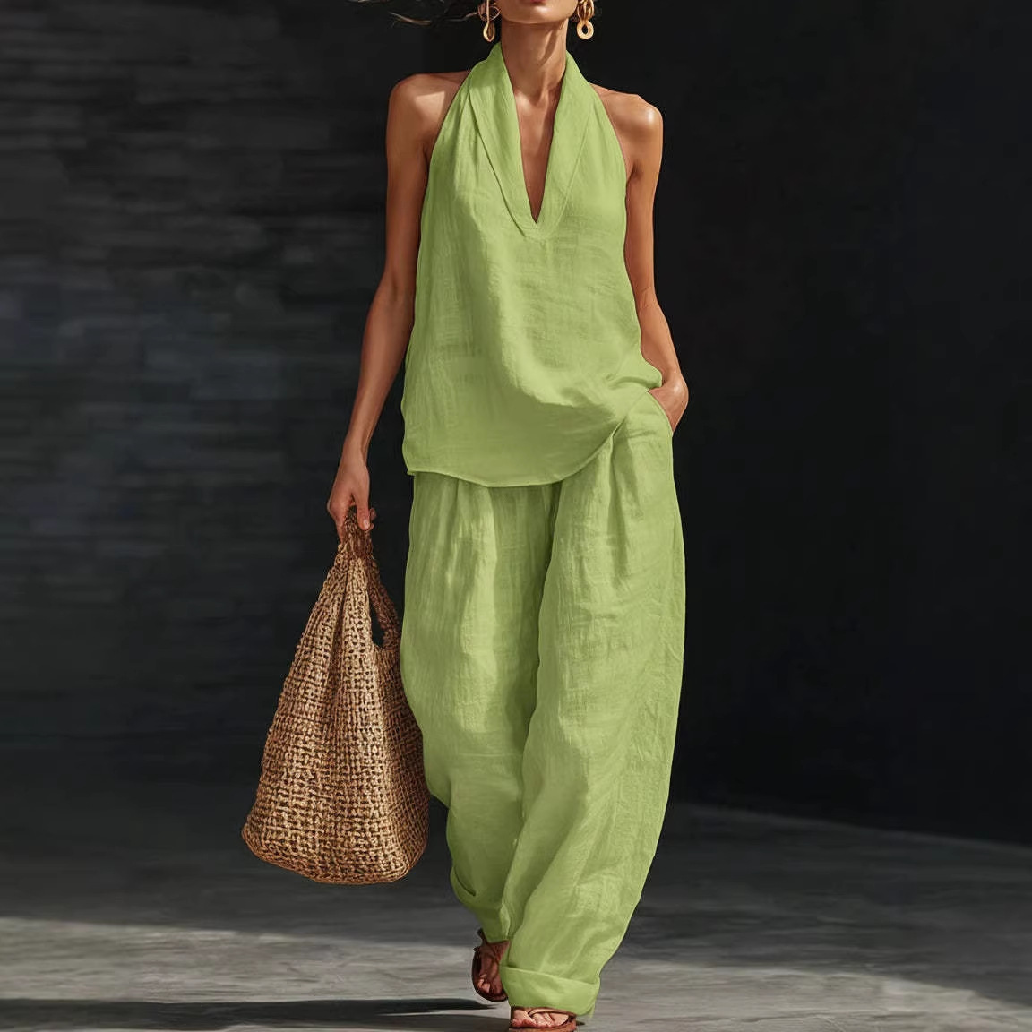 Summer Retro Solid Cotton Line - Summer Clothing Men Linen review and price