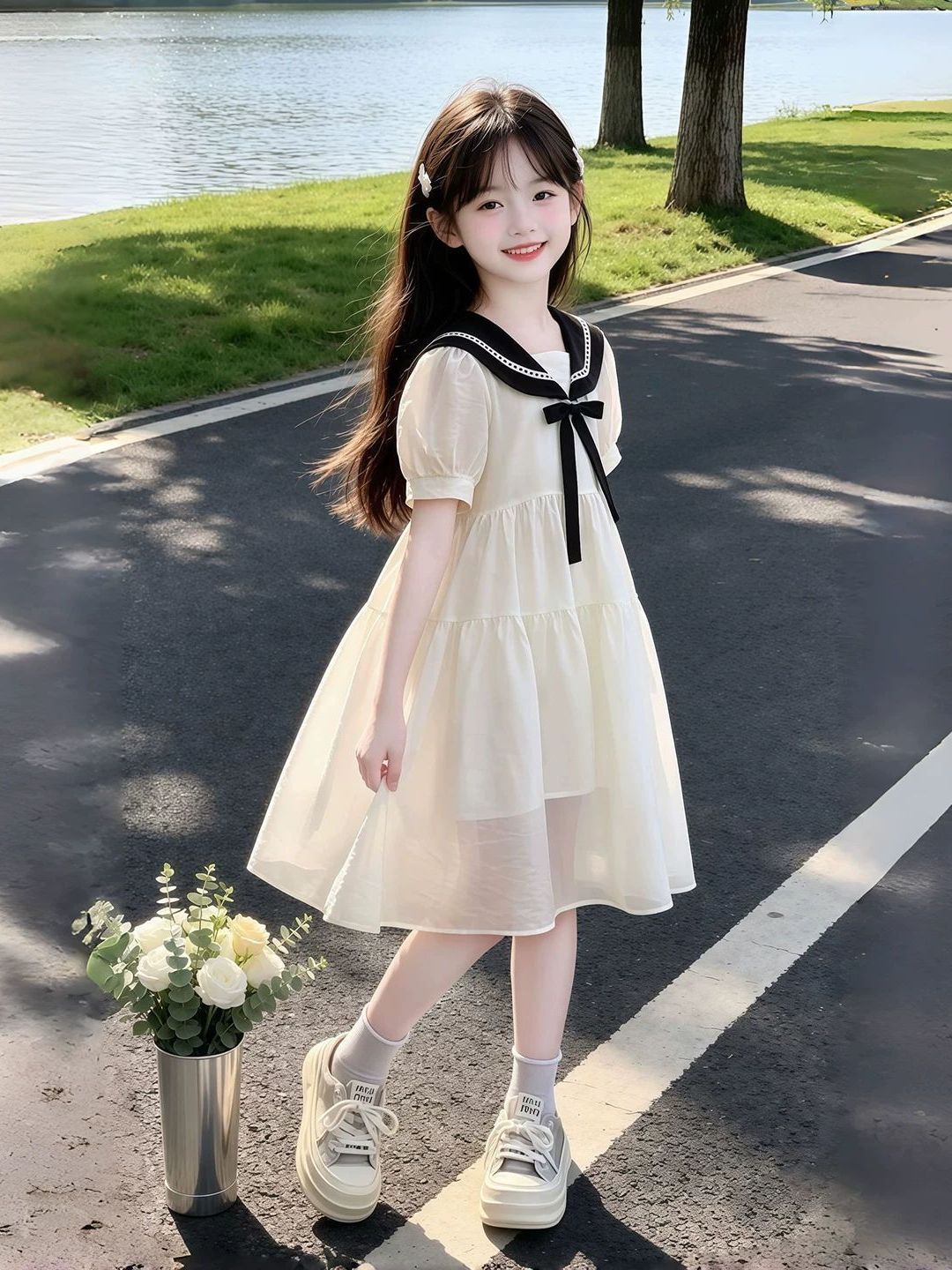 Girls Summer Dress Navy Collar - Summer Clothing Old Navy review and price