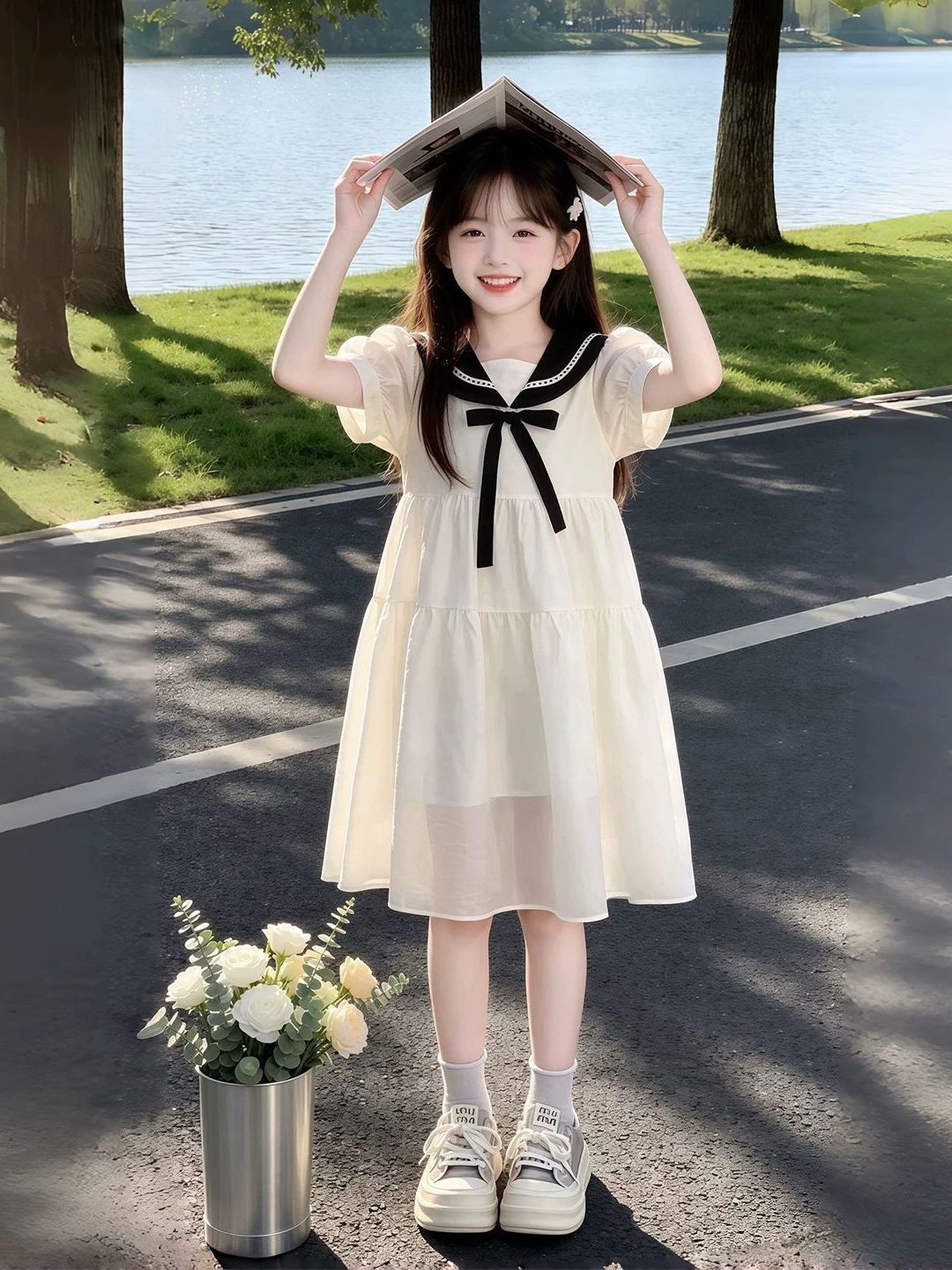 Girls Summer Dress Navy Collar - Summer Clothing Old Navy review and price