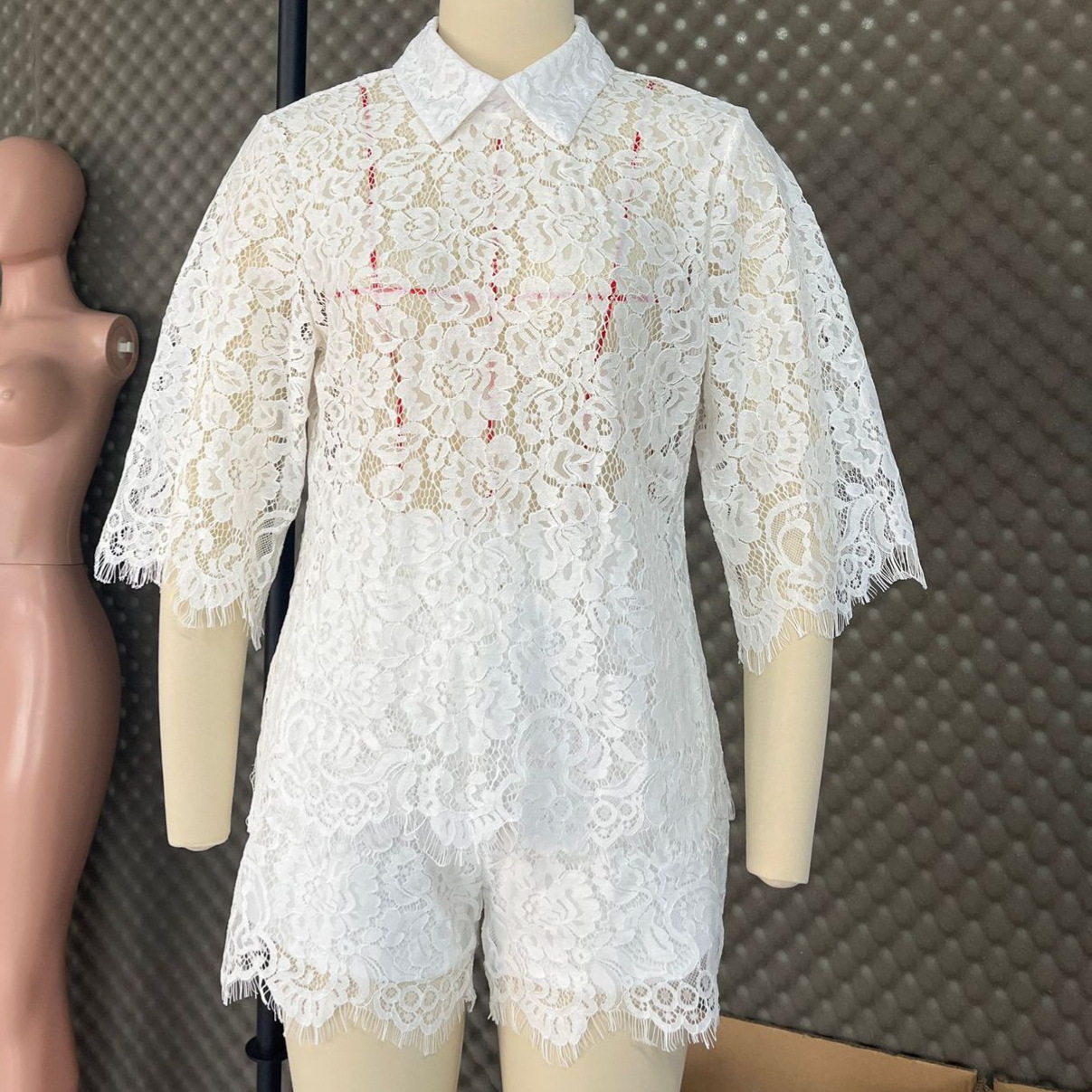Sexy Lace Embroidery Shorts Su - Summer Vacation Clothing Women review and price