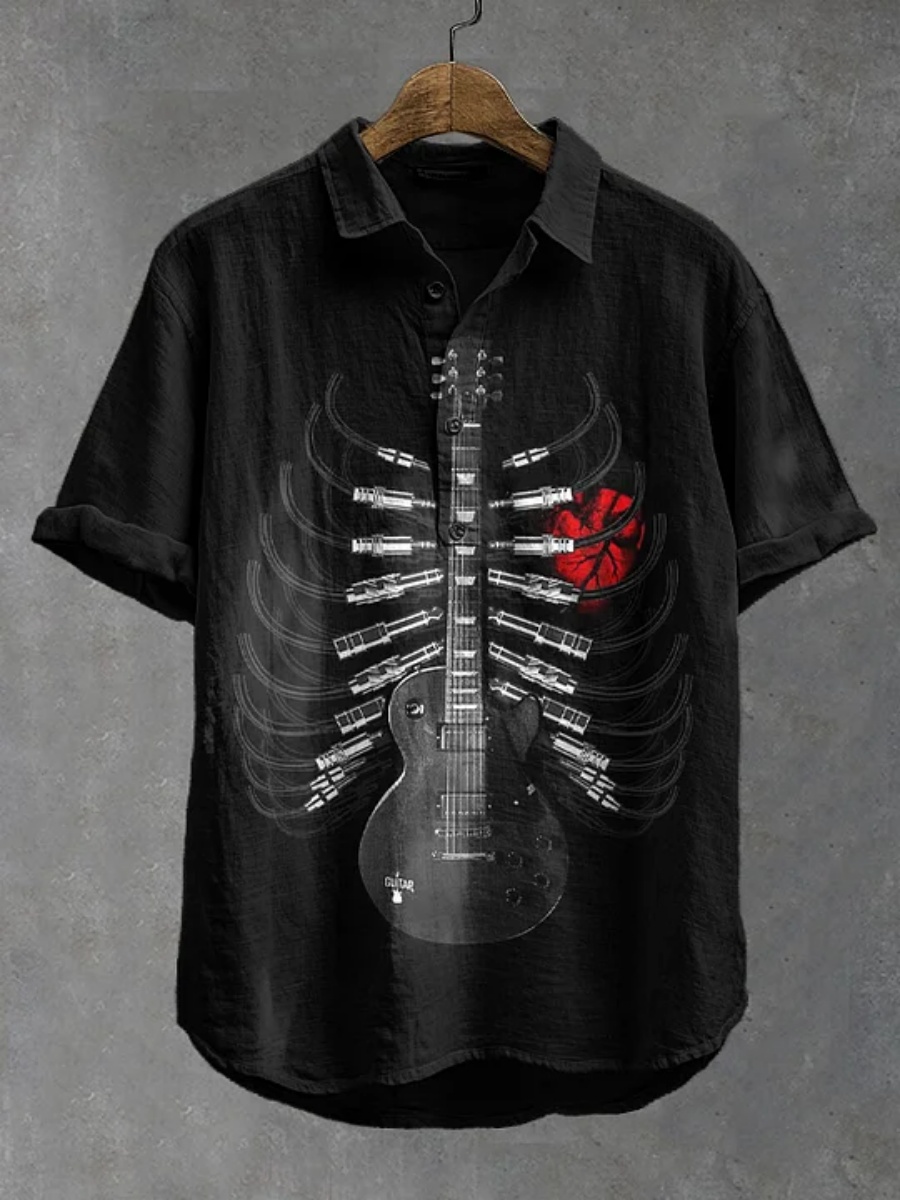Men's polo shirt octopus print - Summer Clothing Men Linen review and price