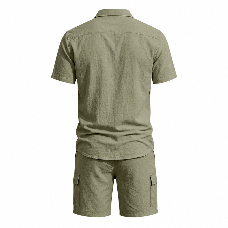Men Summer American Linen Two  - Summer Clothing Men Linen review and price