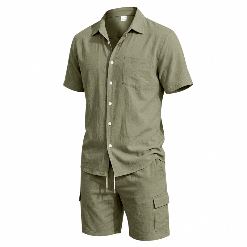 Men Summer American Linen Two  - Summer Clothing Men Linen review and price
