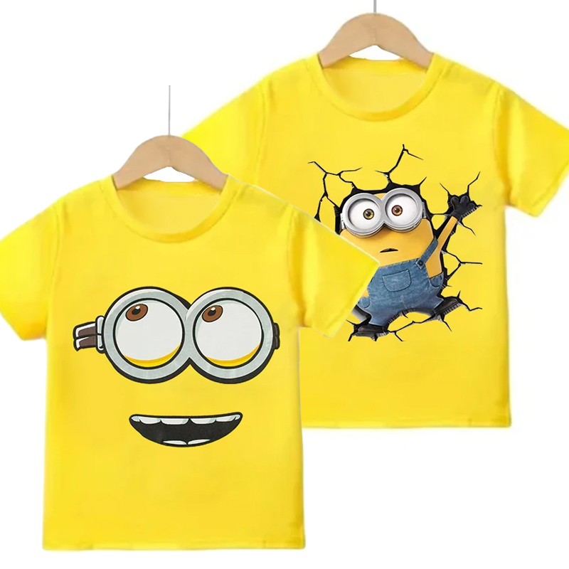 Cartoon Minion Short Sleeve T  - Summer Clothing Teens review and price
