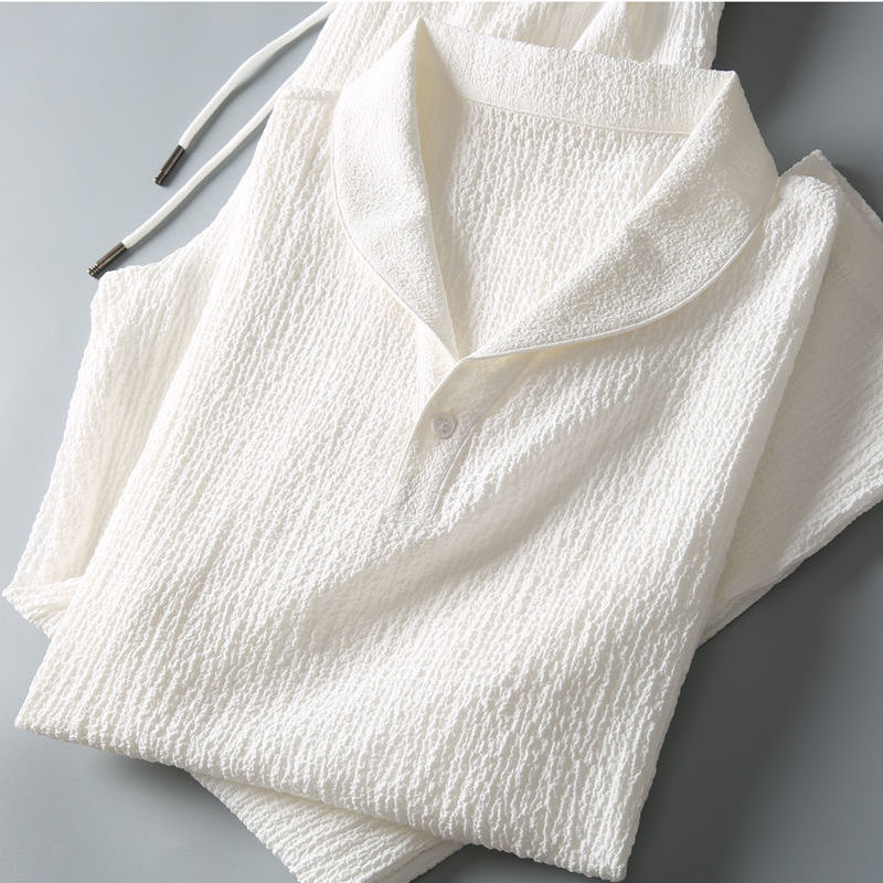 Summer Ultra-thin Two-piece Ic - Summer Clothing Men Linen review and price