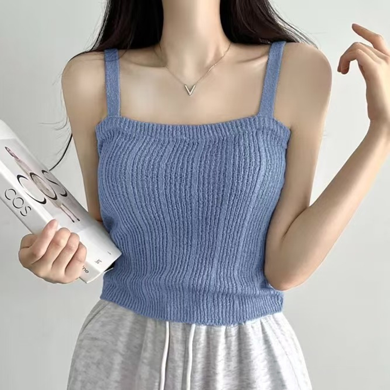 Knitted Cami Top for Women Tee - Summer Clothing Teens review and price