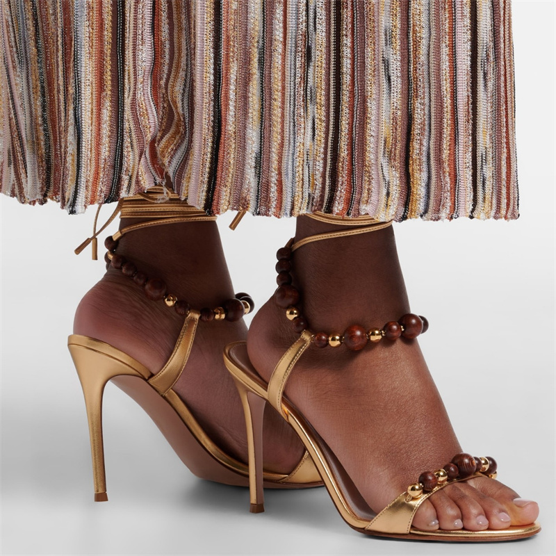 Retro Luxury Brown Leather San - Summer Closet review and price